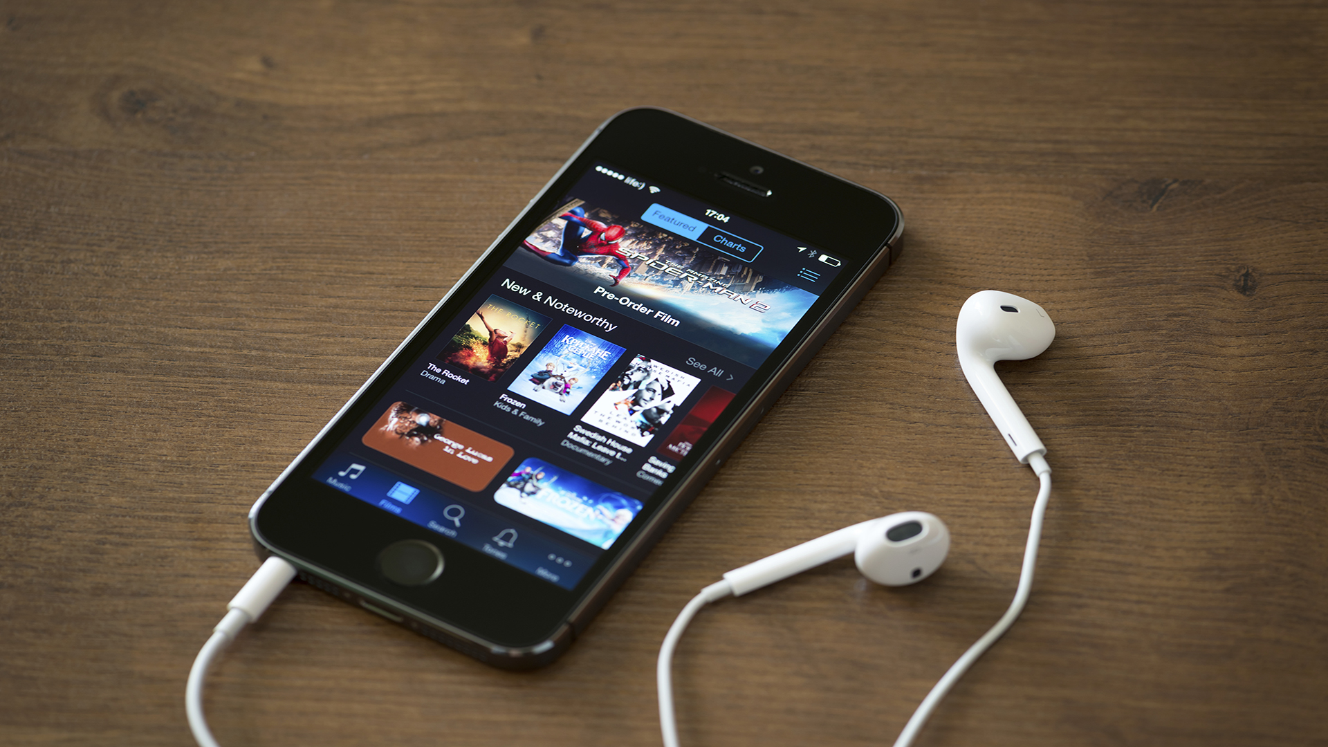 iTunes application on Apple iPhone 5S